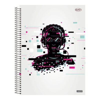 Caderno Universitário Grande Espiral Capa Dura 240 Folhas 15 Matérias Bomd+ - Estampas Sortidas