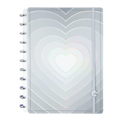 Caderno Inteligente Universit rio Grande Espiral Com 80 Folhas - Grey Love
