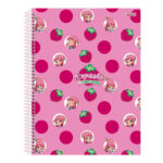 Caderno Colegial Médio Espiral 80 Folhas Moranguinho - Estampas Sortidas