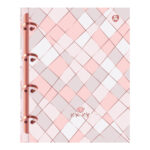 Fichário Caderno Argolado Colegial Com 4 Argolas Rosa Rosé - Estampas Sortidas