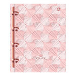 Fichário Caderno Argolado Colegial Com 4 Argolas Rosa Rosé - Estampas Sortidas