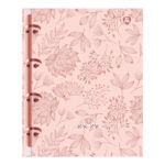 Fichário Caderno Argolado Colegial Com 4 Argolas Rosa Rosé - Estampas Sortidas