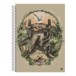 Caderno Universitário Grande Espiral Capa Dura 80 Folhas Jurassic - Estampas Sortidas