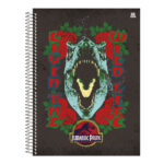 Caderno Universitário Grande Espiral Capa Dura 80 Folhas Jurassic - Estampas Sortidas