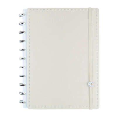 Caderno Inteligente 1/4 A5 Pequeno Espiral Com 80 Folhas - Latte