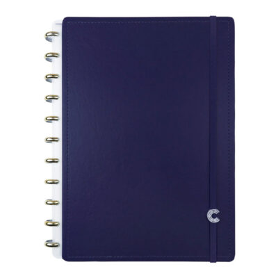 Caderno Inteligente Colegial Médio Espiral Com 80 Folhas - Intense Blue