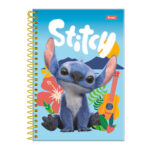 Caderno 1/4 Pequeno Espiral Capa Dura 80 Folhas Stitch Movie - Estampas Sortidas