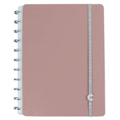 Caderno Inteligente Universitário Grande Espiral Com 80 Folhas - Chic Nude