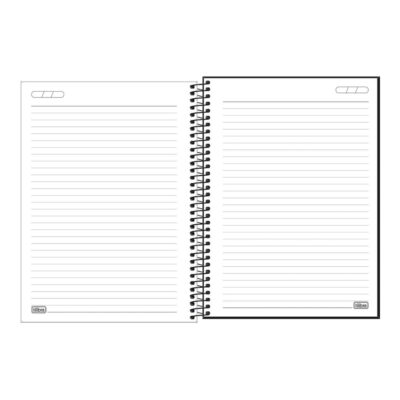 Caderno Universitário Grande Capa Plástica 160 Folhas Neon – Branco