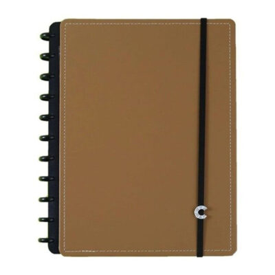 Caderno Inteligente 1/4 A5 Pequeno Espiral Com 80 Folhas - Caramel