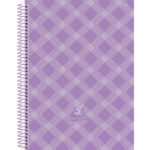 Caderno Universitário Grande Espiral Capa Dura 80 Folhas Lavender - Estampas Diversas