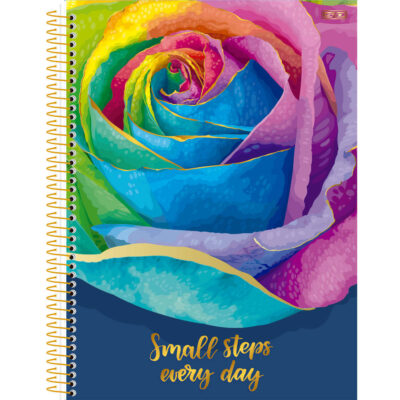Caderno Universitário Grande Espiral Capa Dura 240 Folhas 15 Matérias Mulher - Estampas Diversas