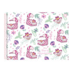 Caderno De Desenho E Cartografia Espiral 60 Folhas Alice In Wonderland - Estampas Sortidas