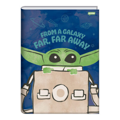 Caderno Brochura Costurado Sem Mola 1/4 80 Folhas Grogu - Estampas Sortidas