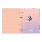 Fichário Caderno Argolado Colegial Com 4 Argolas - Stitch