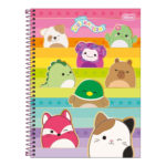 Caderno Espiral Capa Dura Universitário 80 Folhas Squishmallows - Estampas Sortidas