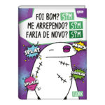 Caderno Brochura Costurado Sem Mola Universitário Capa Dura 80 Folhas Flork - Estampas Sortidas