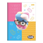 Caderno 1/4 Pequeno Brochura Costurado Sem Mola 80 Folhas Fini - Estampas Sortidas