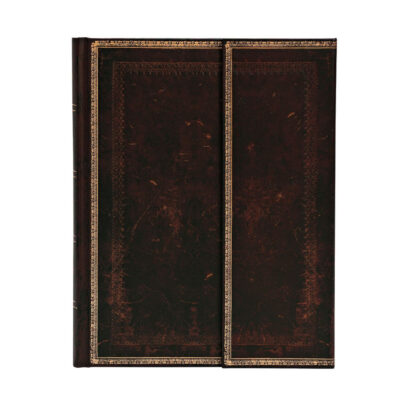 Caderno Colegial Capa Dura 144 Páginas Com Pauta Ultra - Black Moroccan