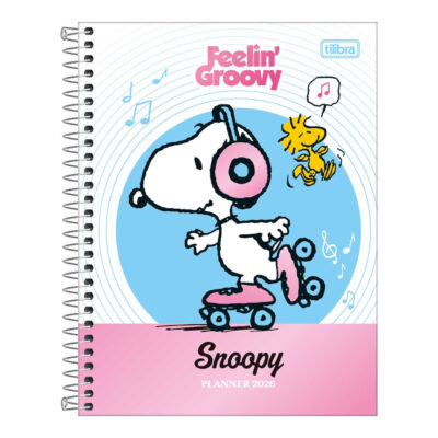 Planner Espiral M7 Snoopy 2026 - Estampas Sortidas