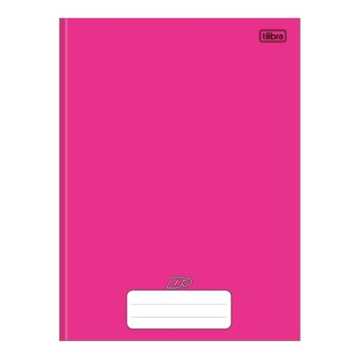 Caderno Universitário Grande Brochura Costurado Sem Mola Capa Dura 48 Folhas D+ Rosa