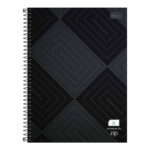 Caderno Espiral Universitário Grande Capa Dura 96 Folhas Quadriculado 5x5mm Zip - Estampas Sortidas