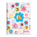 Caderno 1/4 Pequeno Brochura Costurado Sem Mola Capa Dura 48 Folhas Barbie - Estampas Sortidas