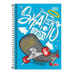 Caderno 1/4 Pequeno Espiral Capa Dura 200 Folhas D+ Estampas Sortidas
