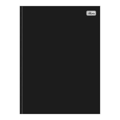 Caderno Brochura Costurado Sem Mola Universitário Grande Capa Dura 100 Folhas Numeradas - Preto