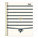 Caderno Colegial Médio Capa Dura 160 Folhas 10 Matérias West Village - Estampas Sortidas