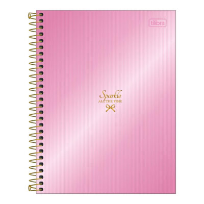 Caderno Colegial Médio Capa Dura 80 Folhas West Village Metalizado - Estampas Sortidas