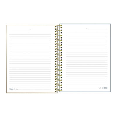 Caderno Colegial Médio Capa Dura 80 Folhas West Village Metalizado – Estampas Sortidas