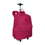 Mochila Com Rodinhas Rolling Crinkle - Pink