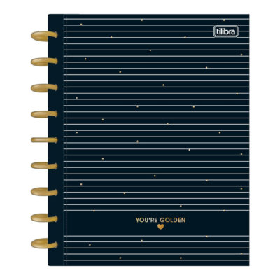 Caderno Colegial Médio Tilidisco Capa Dura 80 Folhas 1 Matéria West Village - Preto