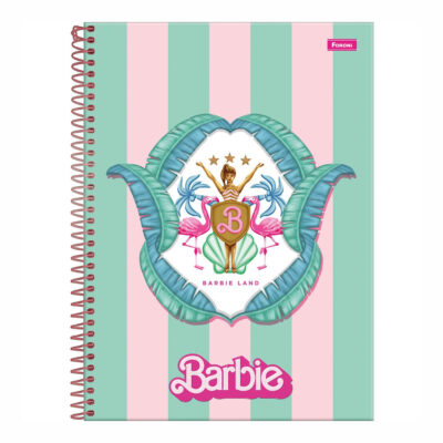 Caderno Espiral Universitário Grande Capa Dura 80 Folhas Barbie Teen - Estampas Sortidas