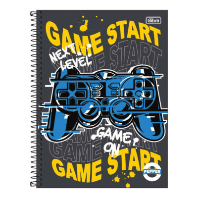 Caderno Universitário Grande 192 Folhas 12 Matérias Pepper – Estampas Sortidas