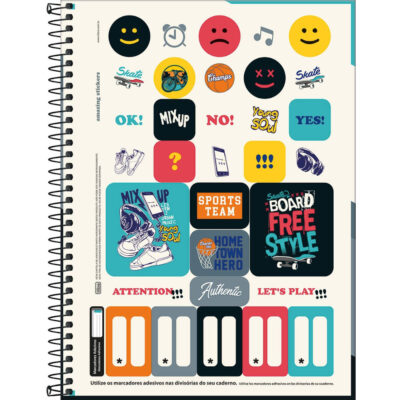 Caderno Espiral Universitário Grande Capa Dura 320 Folhas 20 Matérias Show – Estampas Sortidas