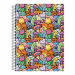 Caderno Universitário Grande Espiral 300 Folhas Kbom - Estampas Sortidas