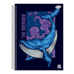 Caderno Universitário Grande Espiral 300 Folhas Kbom - Estampas Sortidas