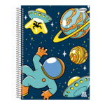 Caderno Universitário Grande Espiral 300 Folhas Kbom - Estampas Sortidas