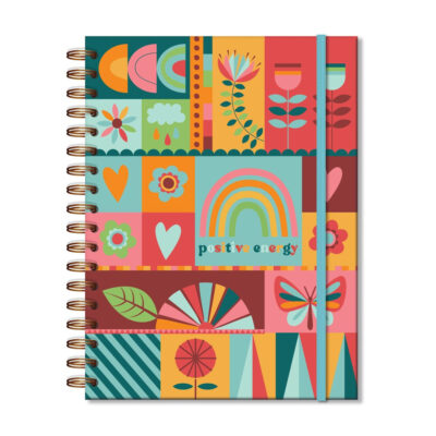 Caderno Colegial Médio Capa Dura 1 Matéria 80 Folhas - Arco #ris