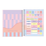 Caderno Colegial Médio Capa Dura 80 Folhas 1 Matéria Happy - Cores Sortidas