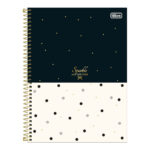 Caderno Universitário Grande Espiral Capa Dura 160 Folhas 10 Matérias Connect West Village - Estampa