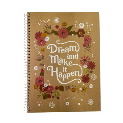 Caderno Universitário Grande Espiral 80 Folhas Kraft Art - Estampas Sortidas