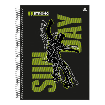 Caderno Universitário Grande Espiral Be Strong - Estampas Sortidas