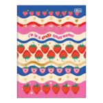 Caderno Brochura Costurado Sem Mola Universitário Grande Capa Dura 80 Folhas Be Berry - Estampas Sor