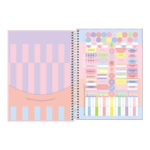 Caderno Universitário Grande Capa Dura 192 Folhas 12 Matérias Connect Happy - Estampas Sortidas