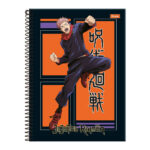Caderno Espiral Universitário Grande Capa Dura 160 Folhas 10 Matérias Jujutsu Kaisen - Estampas Sort