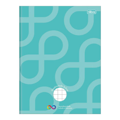 Caderno Brochura Costurado Sem Mola Universitário Grande Capa Dura 40 Folhas Quadriculado 2x2cm Neur