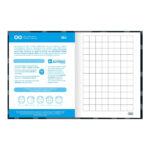 Caderno Brochura Costurado Sem Mola Universitário Grande Capa Dura 40 Folhas Quadriculado 2x2cm Neur